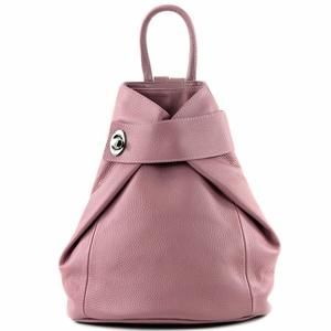 - T179 - ital: Women's backpack bag made of leather (Old rose)🌟